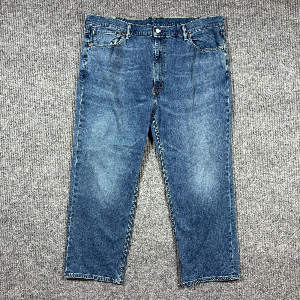 Levi's 559 Mens Straight Jeans Size 46x30 Blue Denim Cotton Stretch High Rise